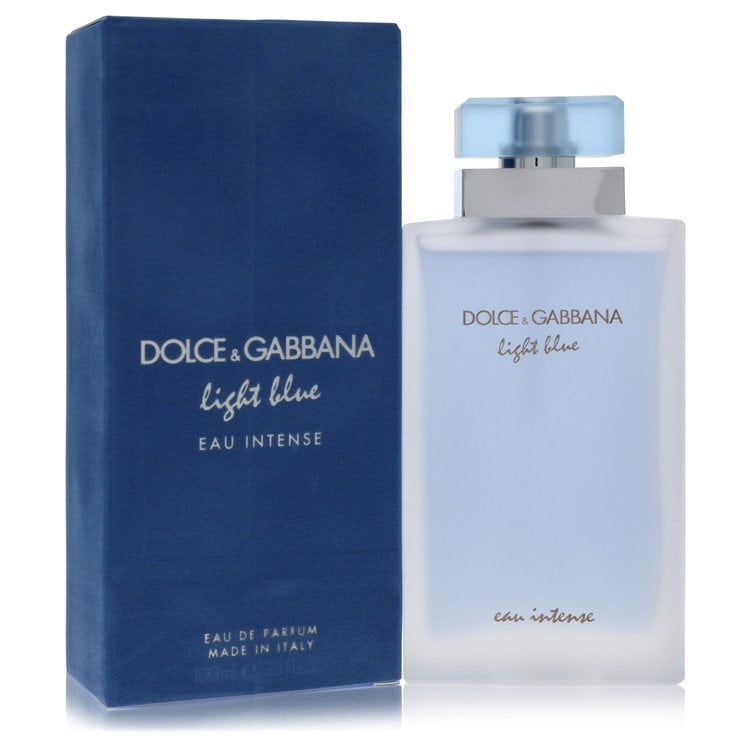 Light Blue Eau Intense Perfume By Dolce & Gabbana De Parfum Spray: Light Blue Eau Intense Perfume By Dolce & Gabbana De Parfum Spray Indulge in the alluring scent of Dolce & Gabbana's Light Blue Eau Intense Perfume, a timeless and sophisticated fragrance for women. W