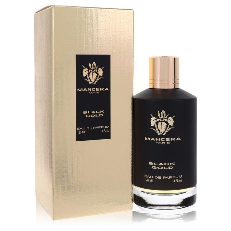 Mancera Black Gold Cologne by Mancera Eau de Parfum Spray: Mancera Black Gold Cologne by Mancera Eau de Parfum Spray Experience the sophisticated charm of Mancera Black Gold Cologne, a rich and seductive fragrance for men. This 4 oz eau de parfum spray is cra