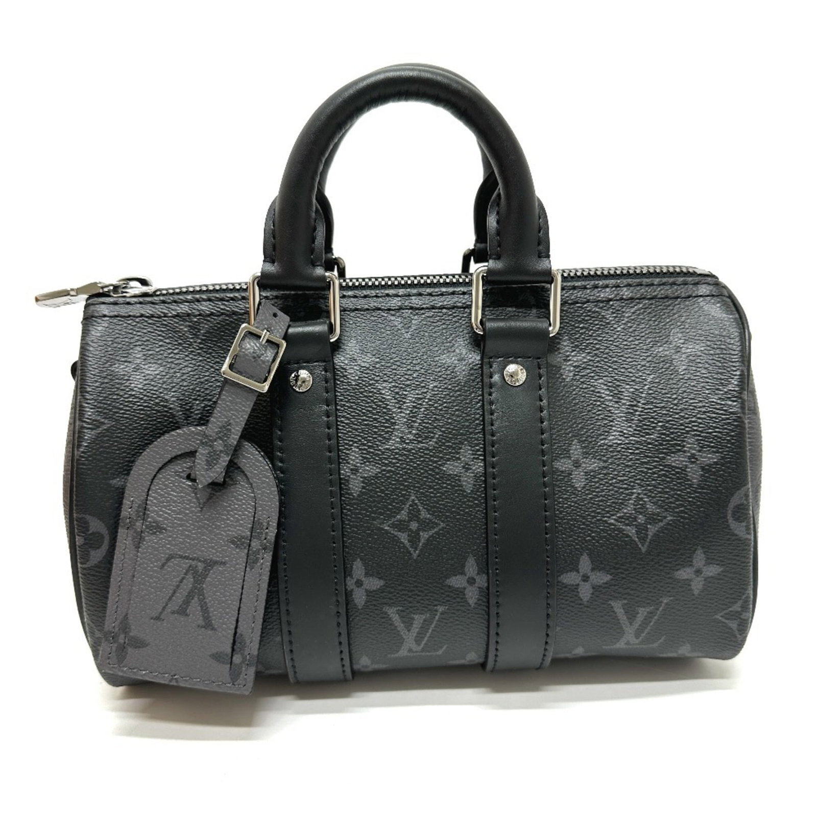 Louis Vuitton Monogram Eclipse Shoulder Bag: Louis Vuitton Monogram Eclipse Shoulder Bag Experience the iconic style of Louis Vuitton with this sleek Monogram Eclipse shoulder bag, boasting the signature black monogram pattern and a spacious int