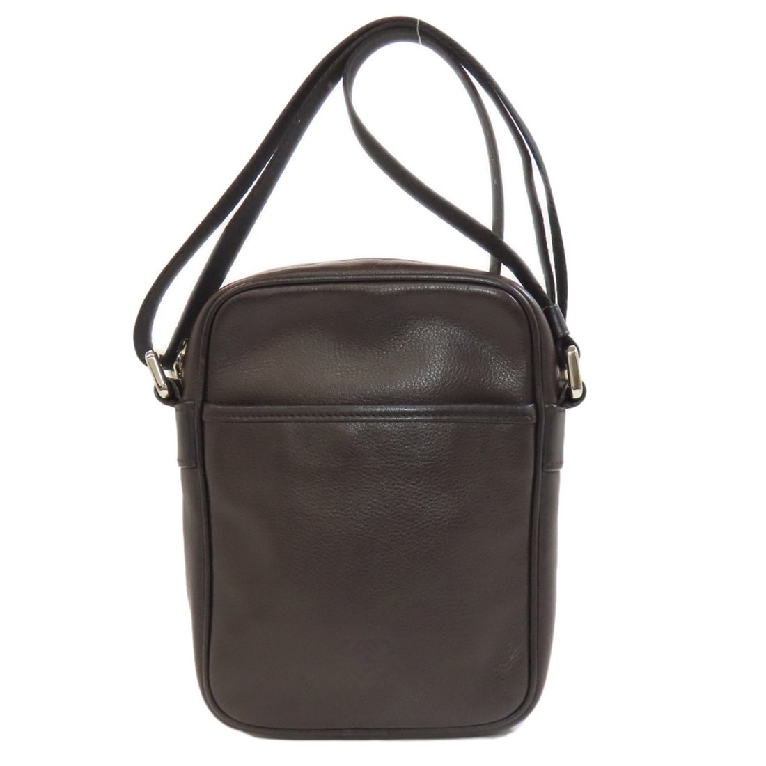 Loewe Anagram Shoulder Bag in Leather: Loewe Anagram Shoulder Bag in Leather The Loewe Anagram Shoulder Bag is a masterclass in understated elegance, with its rich brown leather exterior and sleek shoulder strap design that makes it perfec