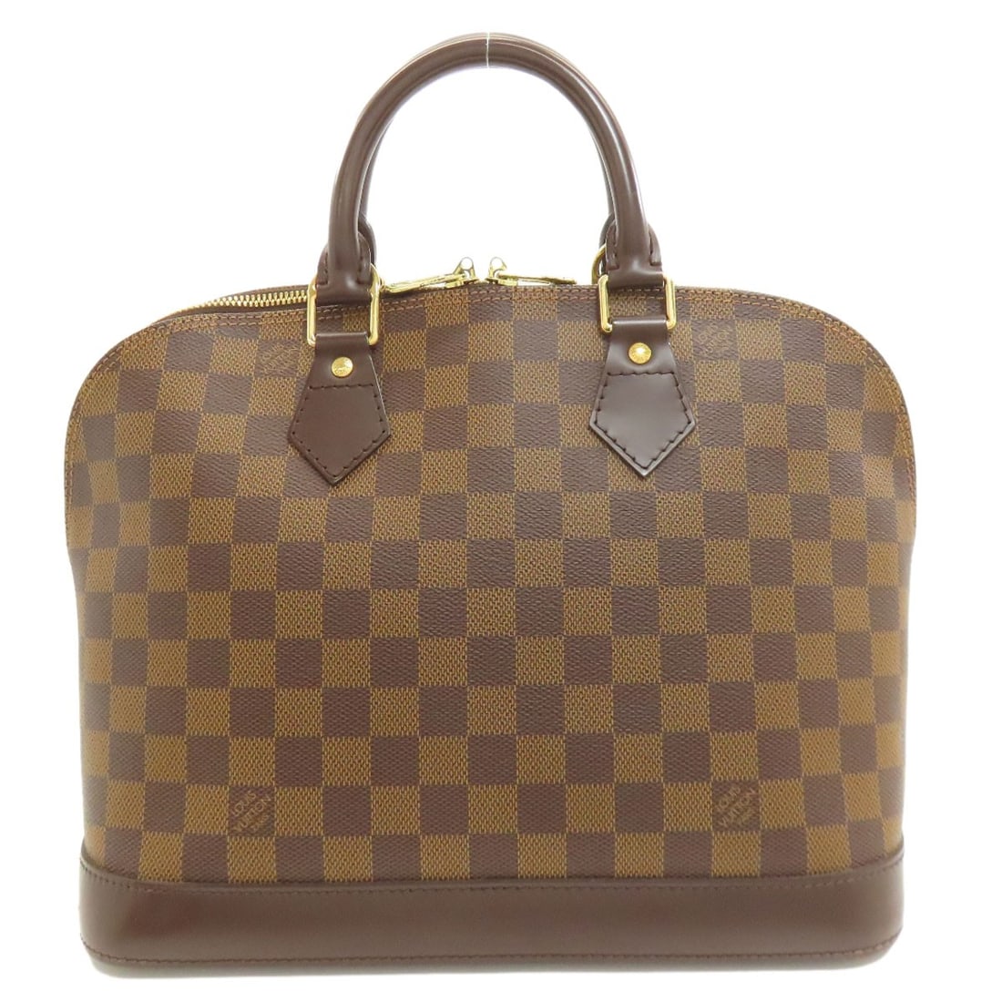 Louis Vuitton Alma PM Handbag in Damier Canvas: Louis Vuitton Alma PM Handbag in Damier Canvas The iconic Louis Vuitton Alma PM Handbag is a timeless classic, boasting the signature Damier canvas exterior in Ebene, a rich and sophisticated hue that