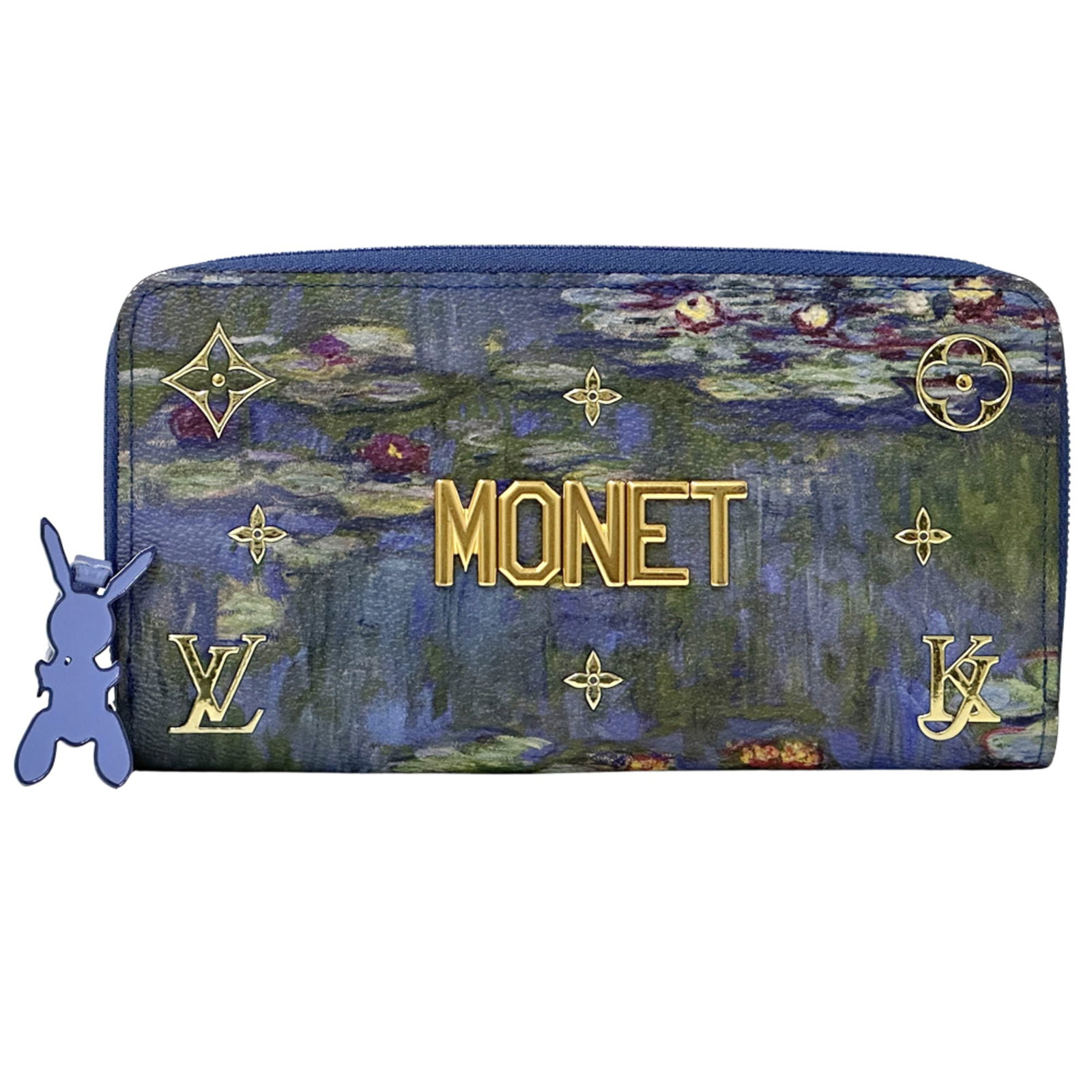 Louis Vuitton Bi-Fold Long Wallet: Louis Vuitton Bi-Fold Long Wallet A stunning Louis Vuitton bi-fold long wallet in blue, boasting the iconic monogram pattern and premium leather construction that defines this luxury brand. With its s