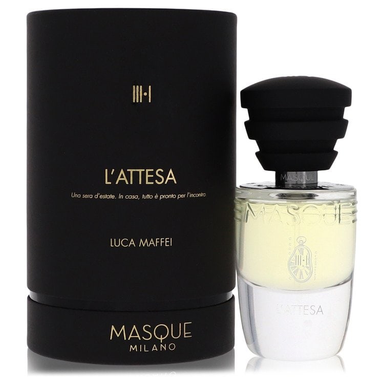 Masque Milano L'Attesa Perfume Eau De Parfum Spray: Masque Milano L'Attesa Perfume Eau De Parfum Spray Experience the allure of Masque Milano L'Attesa, a sophisticated eau de parfum spray that exudes elegance and sophistication. With its 400ml bottle