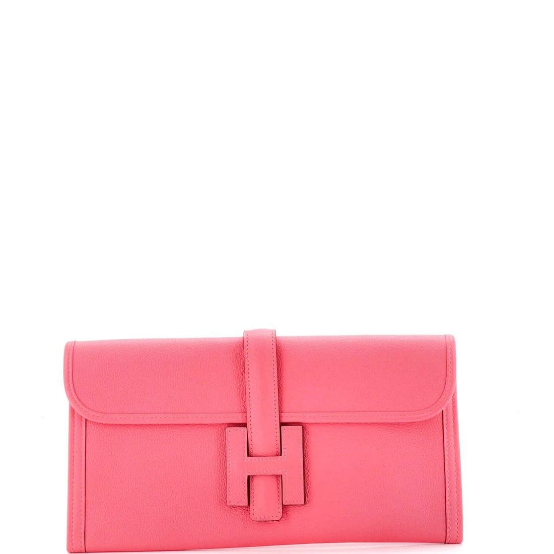 Hermes Jige Elan Evercolor 29 Clutch: Hermes Jige Elan Evercolor 29 Clutch The Hermes Jige Elan Evercolor 29 Clutch is a stunning, pink leather clutch that exudes elegance and sophistication. With its classic design and exceptional crafts