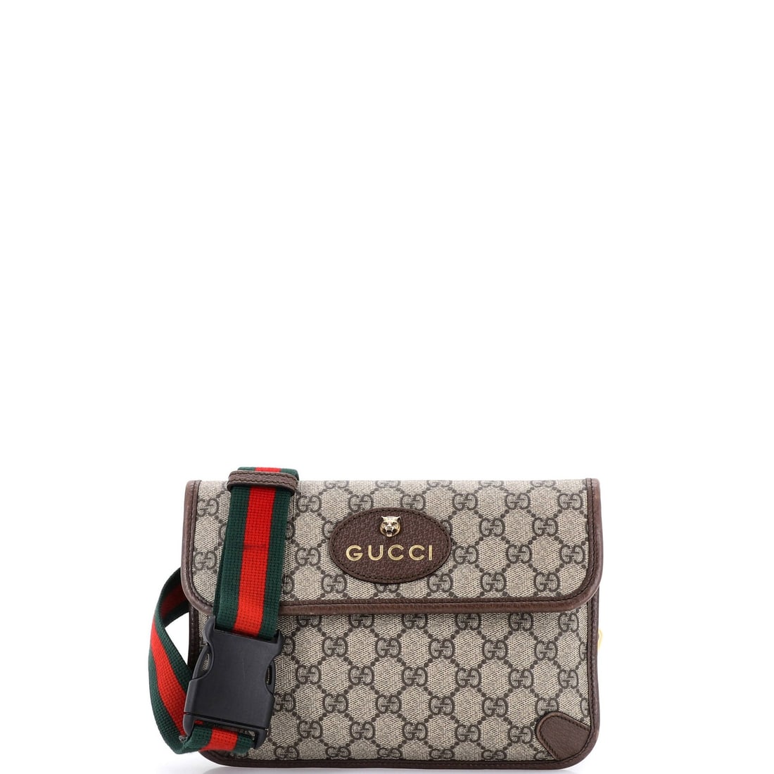 Gucci Neo Vintage Flap Belt Bag in GG Coated Canvas: Gucci Neo Vintage Flap Belt Bag in GG Coated Canvas The Gucci Neo Vintage Flap Belt Bag is a timeless piece with its signature GG Coated Canvas exterior, adding a touch of luxury to any outfit. With i