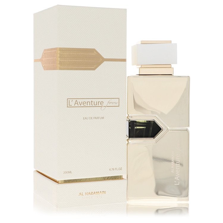 Spray L'aventure Femme Perfume By Al Haramain Eau De Parfum: Spray L'aventure Femme Perfume By Al Haramain Eau De Parfum Experience the exotic allure of L'aventure Femme, a captivating Eau De Parfum spray from Al Haramain that combines rich scents with a touch