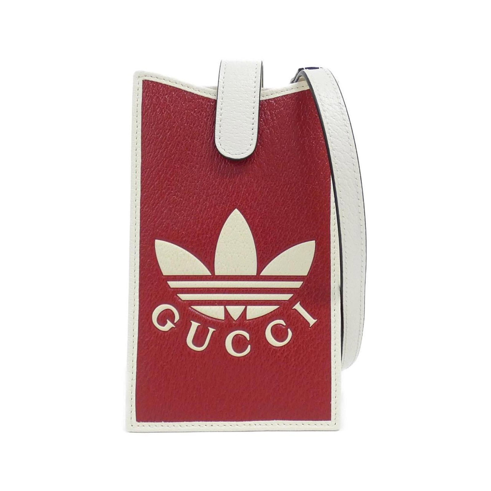 Gucci Leather Pouch and Sleeve: Gucci Leather Pouch and Sleeve A stylish and versatile accessory, this Gucci leather pouch and sleeve is a timeless addition to any handbag collection. Made from high-quality off-white leather with a