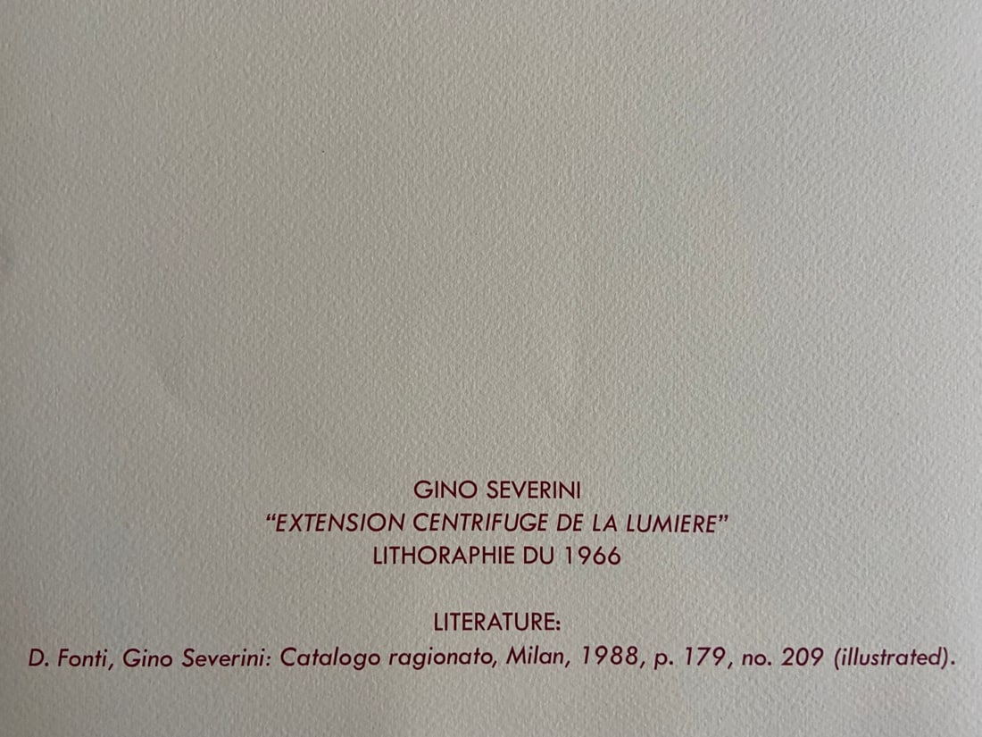 Gino Severini Lithograph 1966 Published - 8