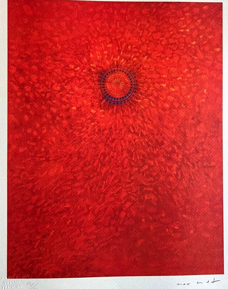 Max Ernst Lithograph #Op Numbered: Max Ernst Lithograph #Op Numbered Max Ernst's iconic lithograph, "Where the cardinals are buried", is a rare and highly sought-after piece from 1978. Printed in limited edition of 180 specimens by Atl
