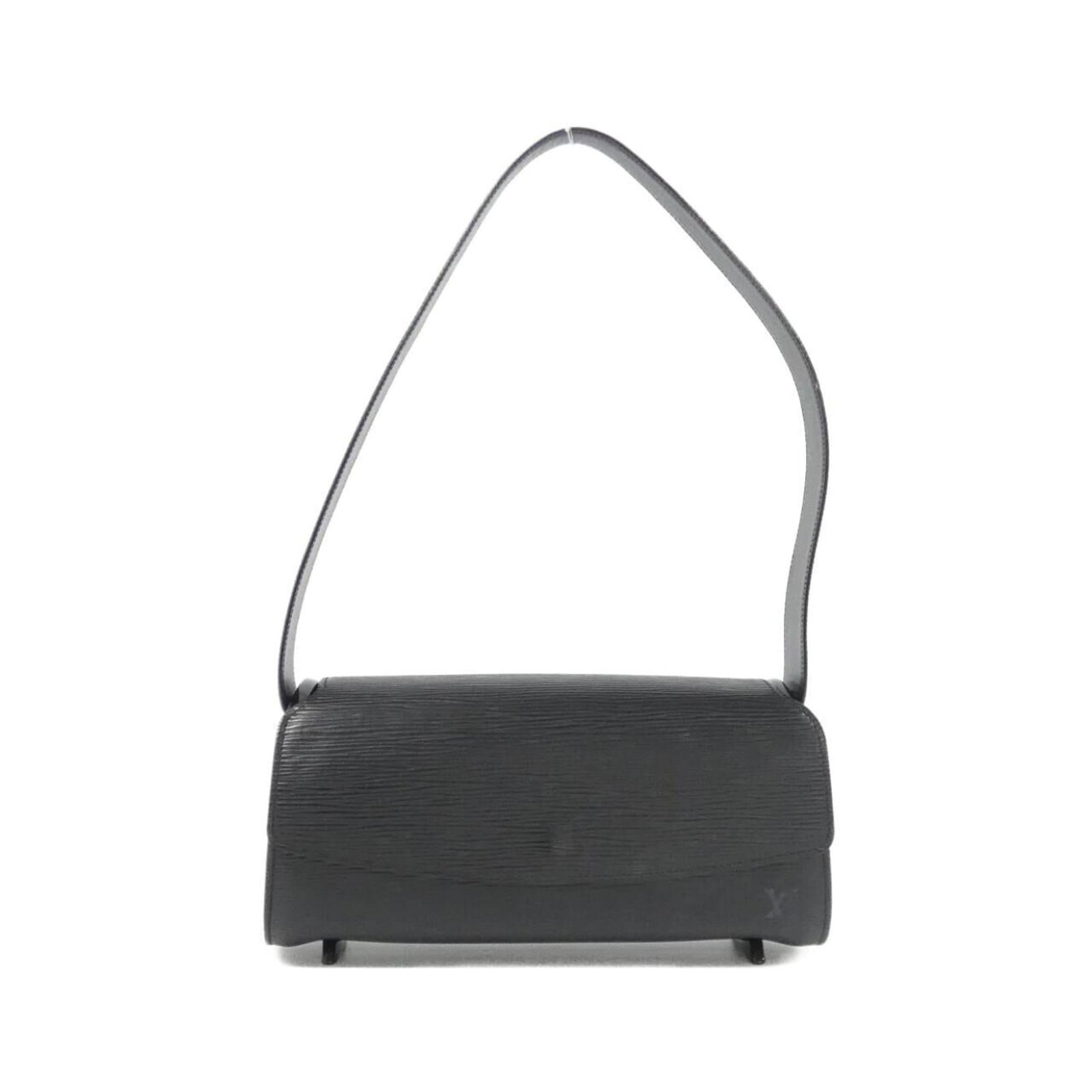 Louis Vuitton Leather Shoulder Bag: Louis Vuitton Leather Shoulder Bag Experience the timeless elegance of Louis Vuitton with this stunning black leather shoulder bag, crafted from high-quality calf leather that exudes sophistication
