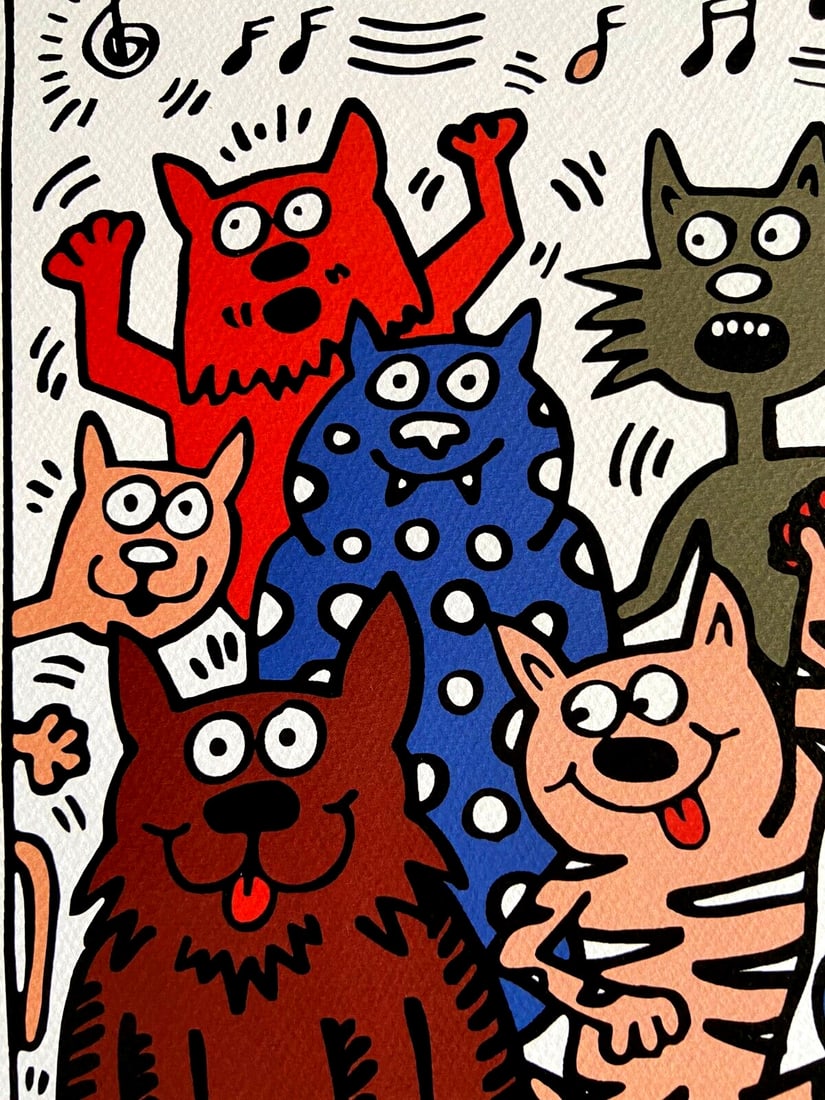 Keith Haring Lithograph from 'Cats', Numbered - 4