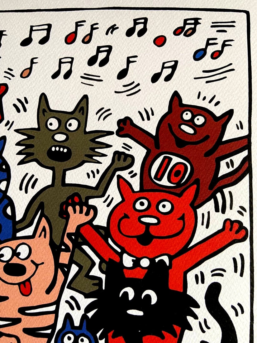 Keith Haring Lithograph from 'Cats', Numbered - 6