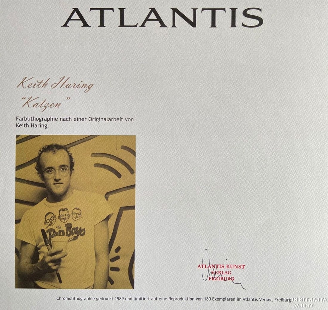 Keith Haring Lithograph from 'Cats', Numbered - 9