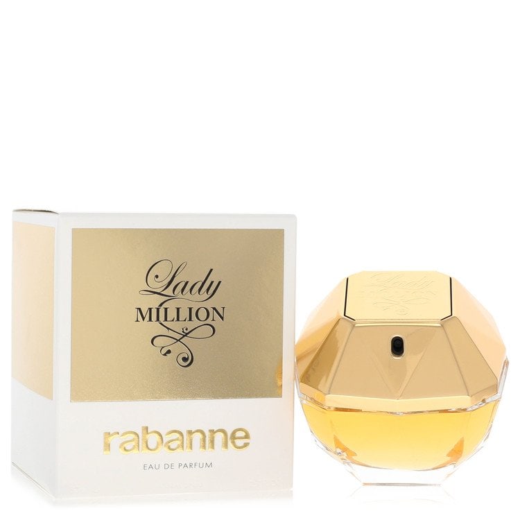 Paco Rabanne Lady Million Eau de Parfum Spray: Paco Rabanne Lady Million Eau de Parfum Spray Experience the luxurious scent of Paco Rabanne Lady Million, a sophisticated eau de parfum that exudes confidence and glamour. With its long-lasting fragr