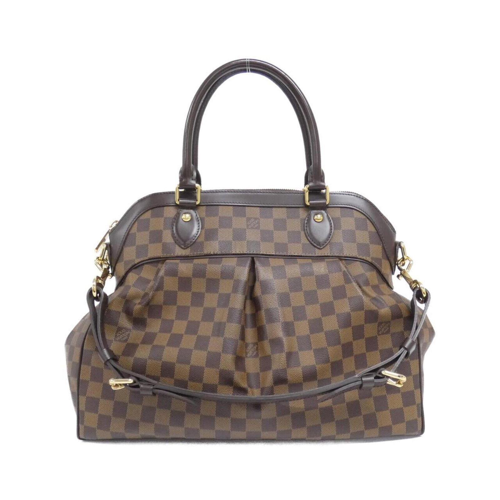 Louis Vuitton Coated Canvas Handbag: Louis Vuitton Coated Canvas Handbag A timeless classic from the iconic French fashion house, this Louis Vuitton Coated Canvas Handbag boasts sleek gold hardware and a durable coated canvas exterior th