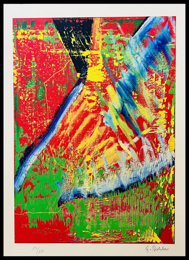 Lithograph Gerhard Richter: Lithograph Gerhard Richter A rare opportunity to own a unique piece of art, this 1993 lithograph by renowned German artist Gerhard Richter is a true gem for any collector. Printed in limited edition o