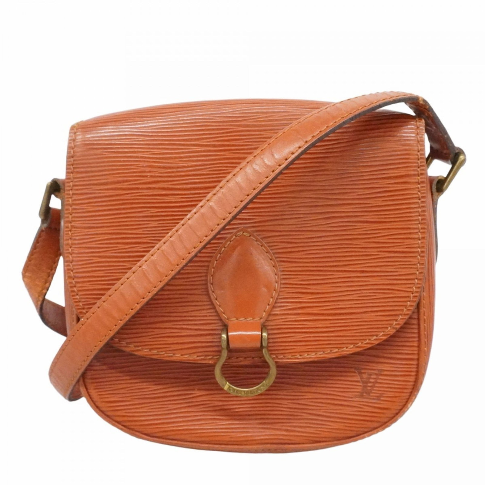 Bag Louis Vuitton Shoulder: Bag Louis Vuitton Shoulder A pre-owned Louis Vuitton shoulder bag in rich Kenyan brown leather, featuring the iconic monogram pattern, adds a touch of timeless elegance to any outfit. With its classic
