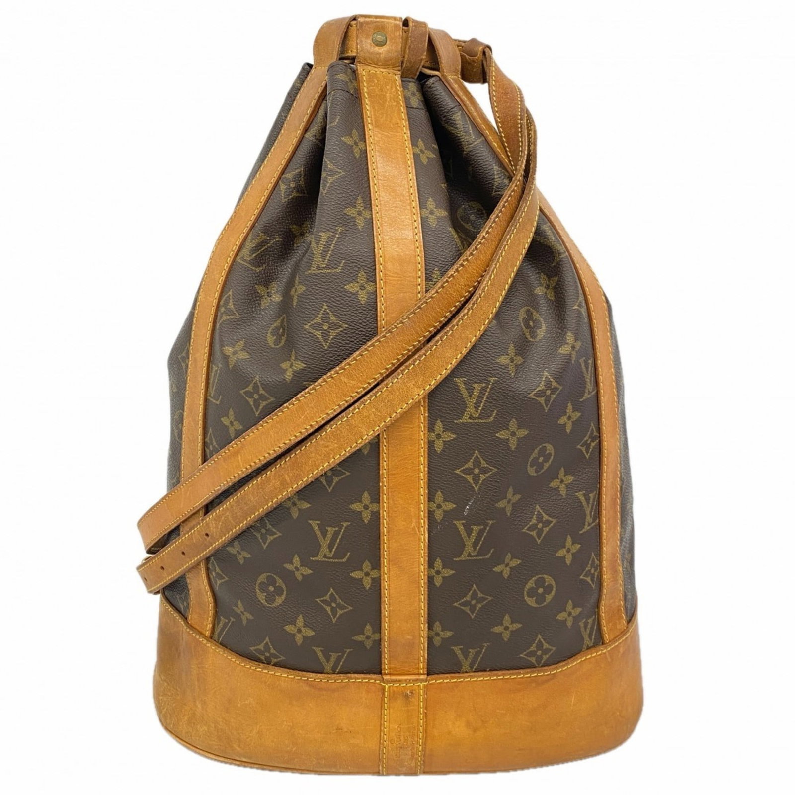 Bag Louis Vuitton Shoulder: Bag Louis Vuitton Shoulder A pre-owned Louis Vuitton shoulder bag in rich brown leather, boasting the iconic monogram pattern and timeless design that has made this brand a status symbol for decades.