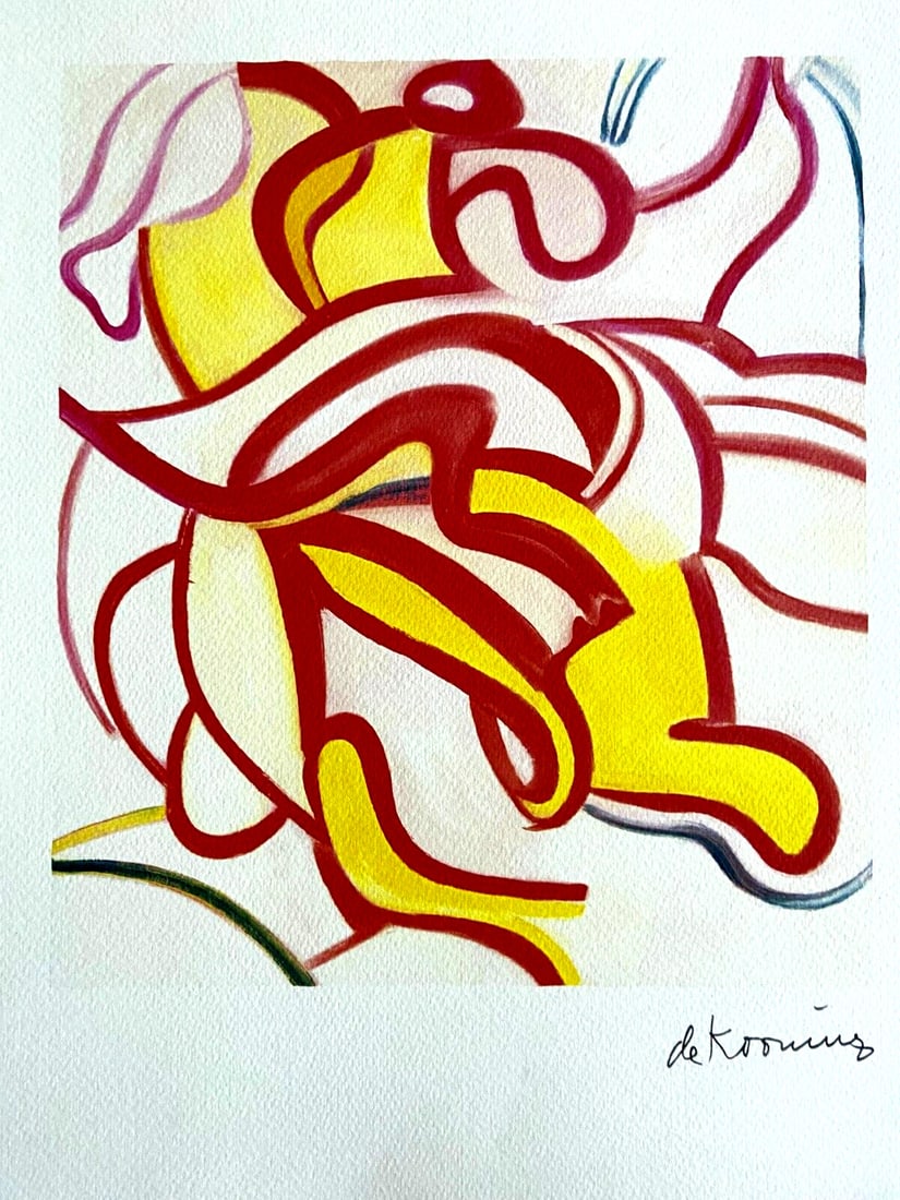 Museum Willem De Kooning Lithograph Guggenheim: Museum Willem De Kooning Lithograph Guggenheim A rare and highly sought-after lithograph by the Dutch master, Willem De Kooning, this 1982 print from the Guggenheim Museum is one of only 250 hand-numb