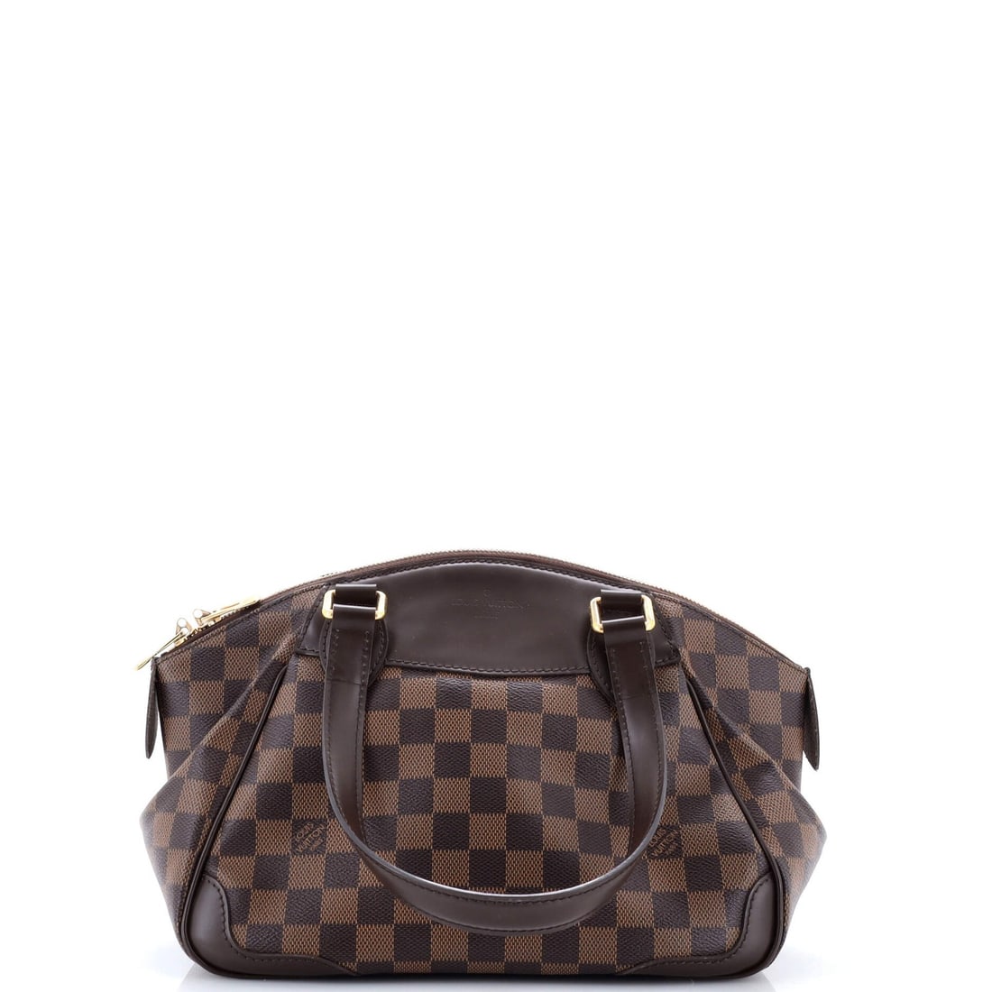 Louis Vuitton Verona Handbag in Damier PM: Louis Vuitton Verona Handbag in Damier PM A stunning Louis Vuitton Verona Handbag in Damier PM, boasting the iconic canvas coated exterior and rich brown color that exudes luxury. With its signature r