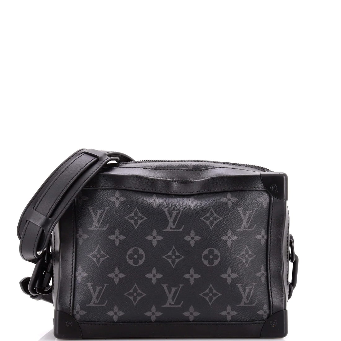 Louis Vuitton Soft Trunk Bag - Monogram Eclipse Canvas: Louis Vuitton Soft Trunk Bag - Monogram Eclipse Canvas Own the iconic style of Louis Vuitton with this stunning Soft Trunk Bag, boasting the signature Monogram Eclipse canvas pattern in sleek black. W