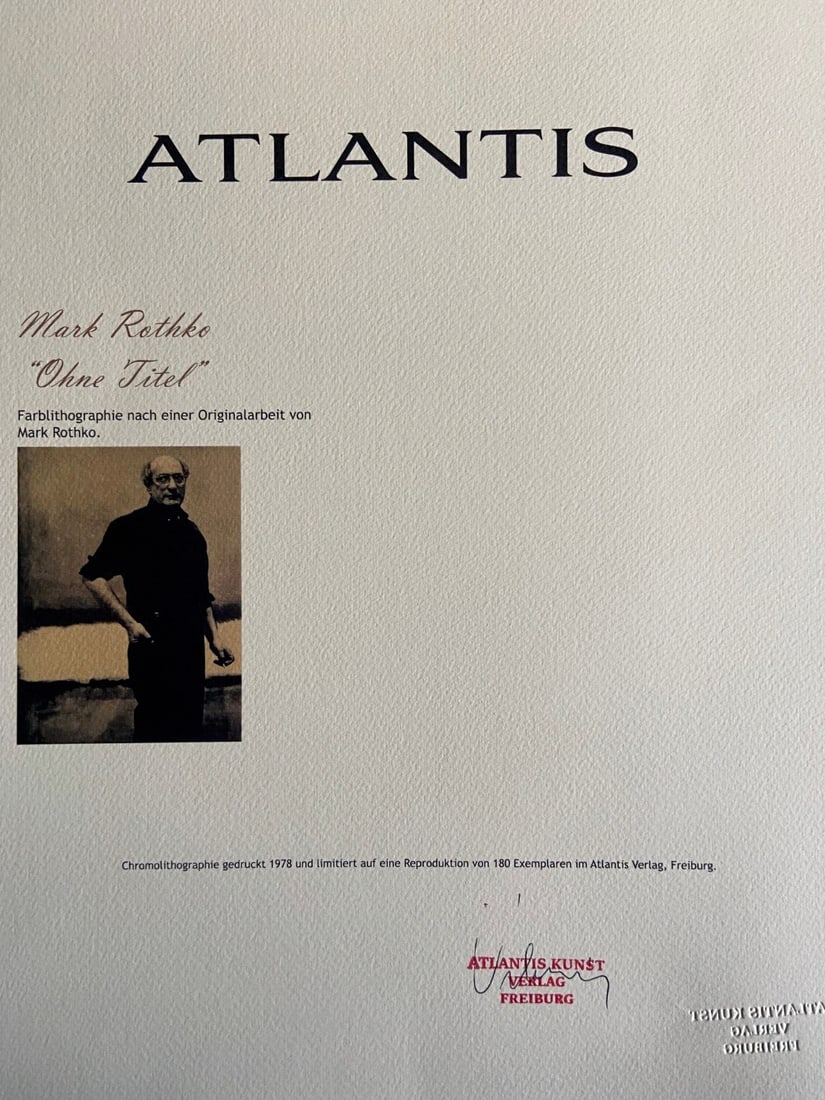 Mark Rothko Lithograph #Op Numbered - 7