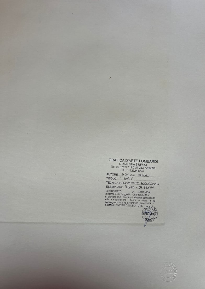 Numbered Achille Perilli Engraving - 9