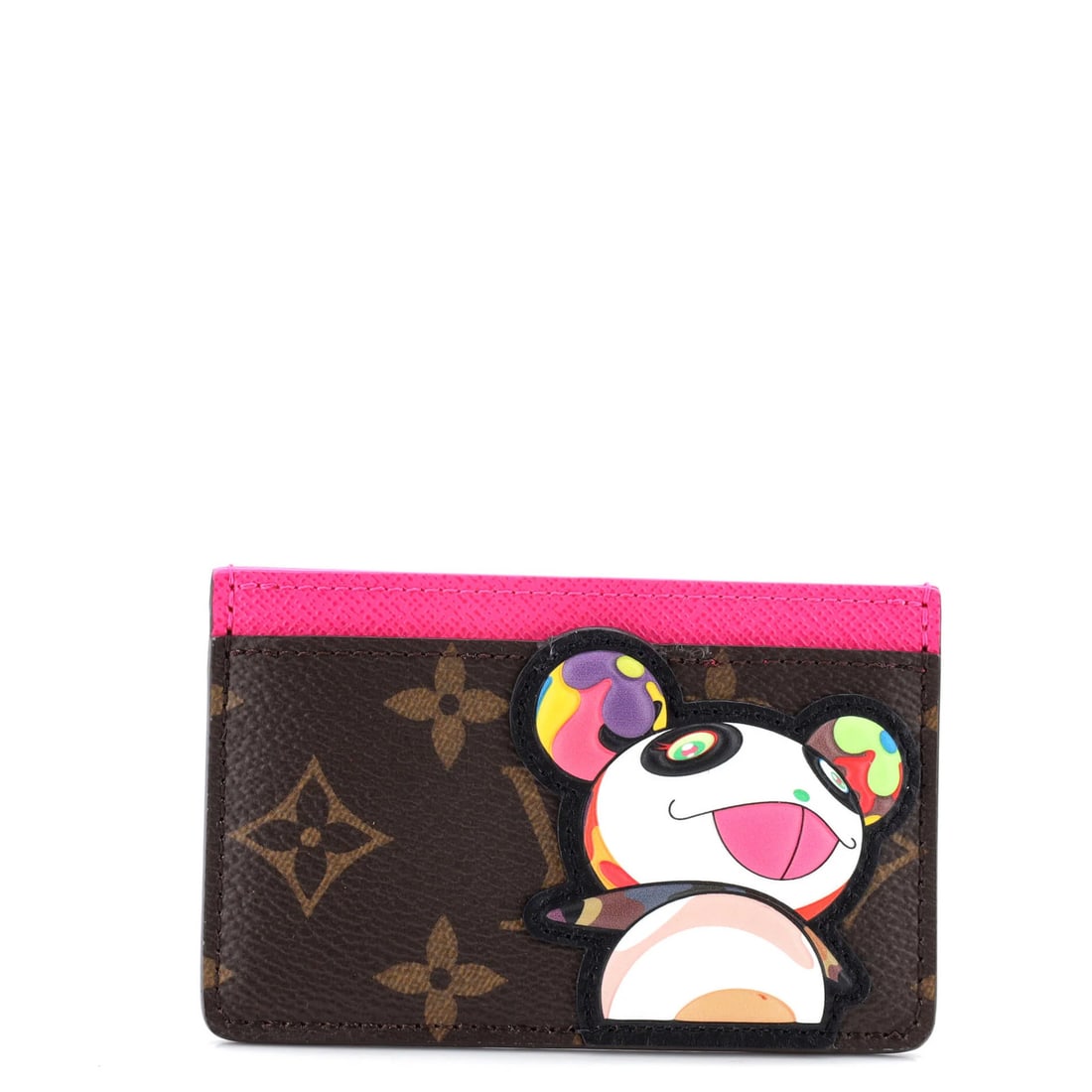 Louis Vuitton x Takashi Murakami Limited Edition Monogram Panda Card Holder: Louis Vuitton x Takashi Murakami Limited Edition Monogram Panda Card Holder Elevate your style with the Louis Vuitton x Takashi Murakami Limited Edition Monogram Panda Card Holder, a unique collaborat