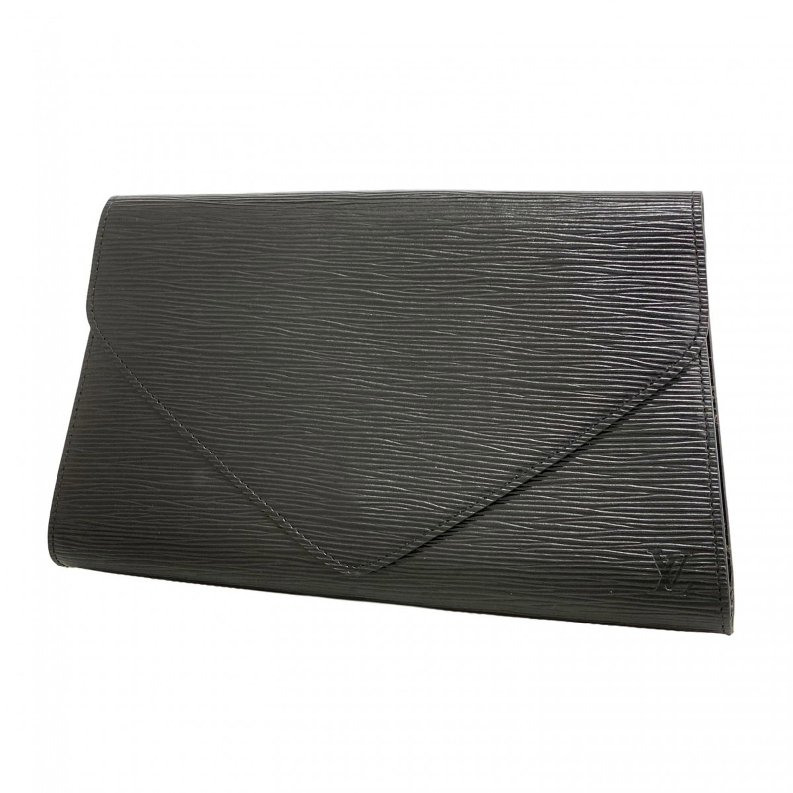 Bag Louis Vuitton Clutch: Bag Louis Vuitton Clutch A luxurious and timeless piece, this Louis Vuitton clutch boasts the iconic monogram pattern in sleek Noir leather, adding an air of sophistication to any evening outfit. With