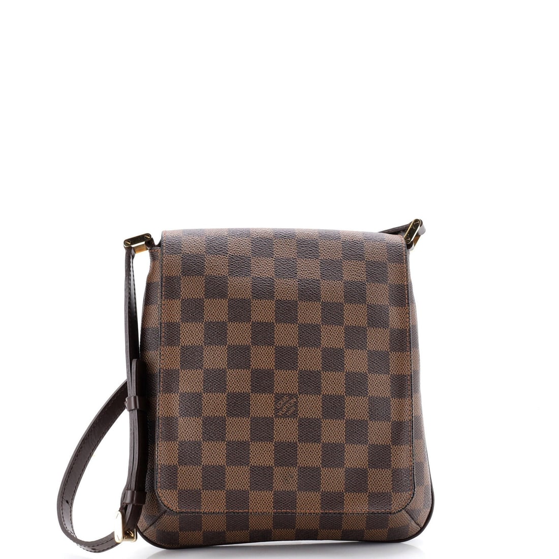 Louis Vuitton Damier Musette Salsa Handbag: Louis Vuitton Damier Musette Salsa Handbag Experience the timeless elegance of Louis Vuitton's iconic Damier Musette Salsa handbag, boasting a rich brown canvas exterior with subtle gold hardware and