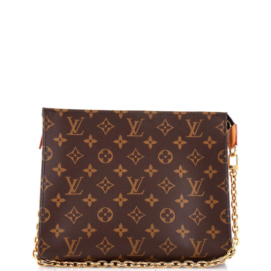 Canvas Louis Vuitton Toiletry Pouch on Chain Monogram: Canvas Louis Vuitton Toiletry Pouch on Chain Monogram Add a touch of luxury to your daily essentials with this iconic Louis Vuitton Toiletry Pouch on Chain Monogram, crafted from durable canvas and ad