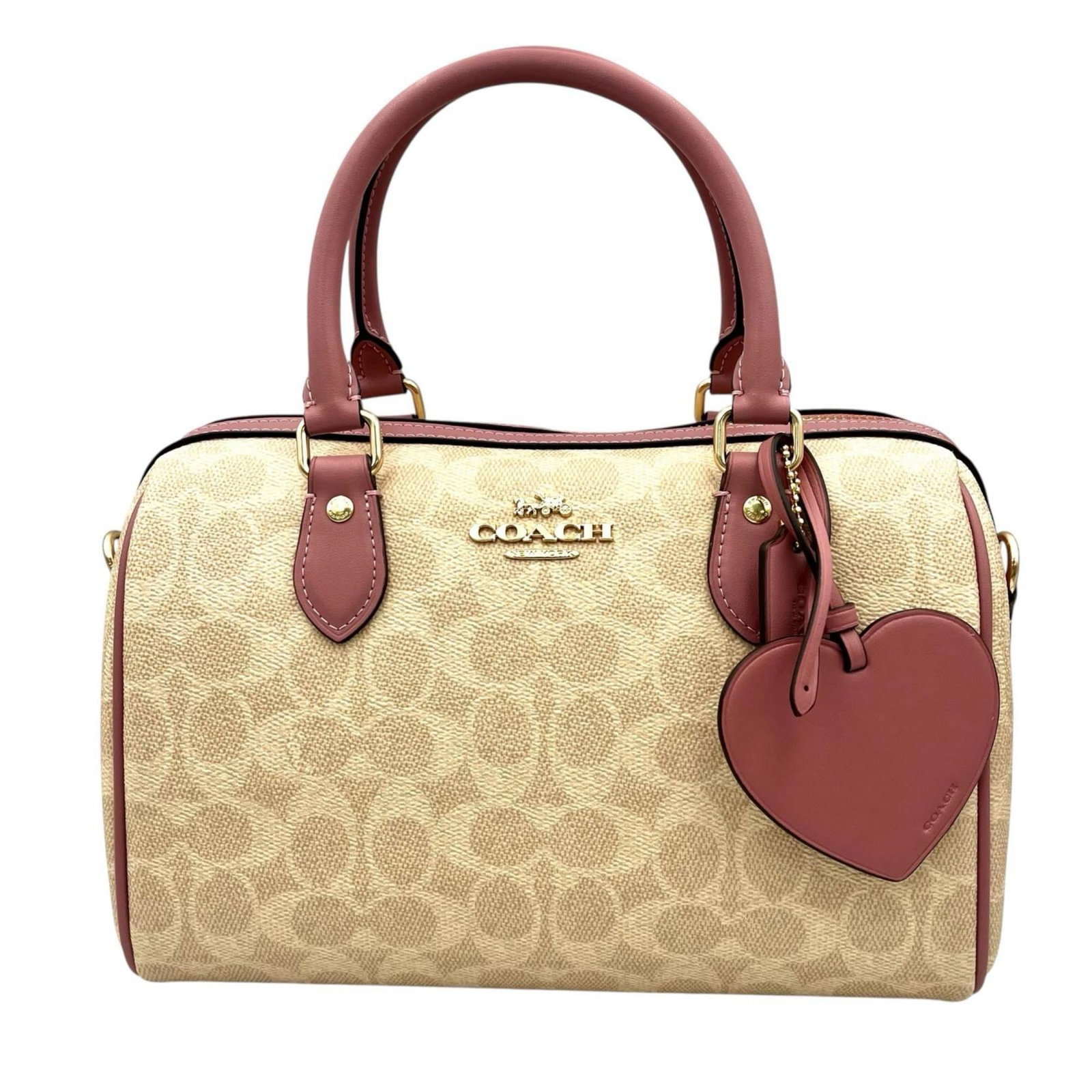 Coated Canvas Coach Handbag: Coated Canvas Coach Handbag Elevate your everyday style with this beautiful Coach handbag, crafted from high-quality coated canvas that adds a touch of sophistication to any outfit. With its classic b