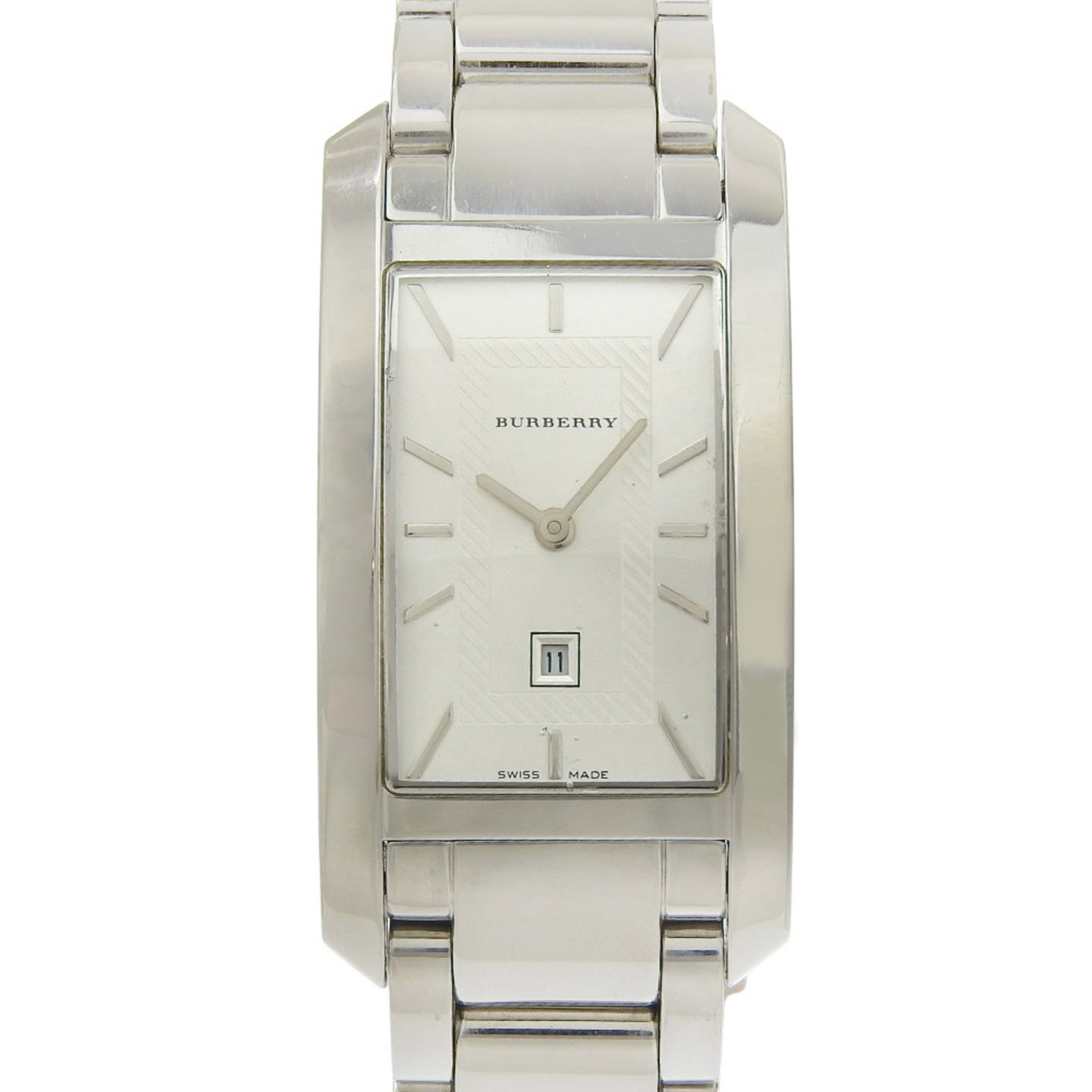 Wristwatch Burberry: Wristwatch Burberry A sleek and timeless Burberry stainless steel wristwatch, boasting a silver dial and durable 25mm case, perfect for the discerning gentleman who values understated elegance. With