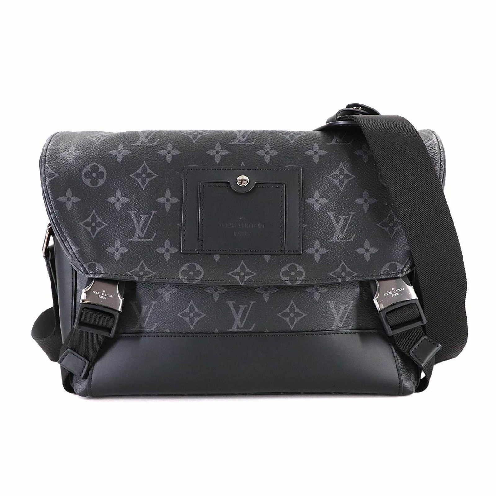 Louis Vuitton Monogram Eclipse Messenger Bag: Louis Vuitton Monogram Eclipse Messenger Bag Elevate your daily style with the iconic Louis Vuitton Monogram Eclipse Messenger Bag, boasting the signature Monogram Eclipse pattern and sleek, modern de