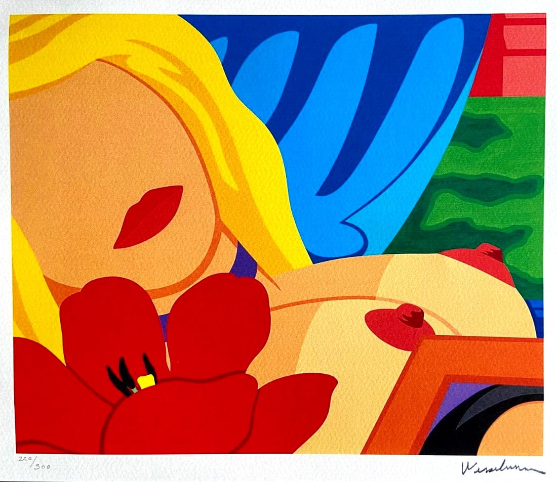 Tom Wesselmann Lithograph #: Tom Wesselmann Lithograph # A rare opportunity to own a Tom Wesselmann lithograph, signed and numbered by the artist in 2005. This limited edition print, measuring 32 x 38 cm, showcases Wesselmann's s