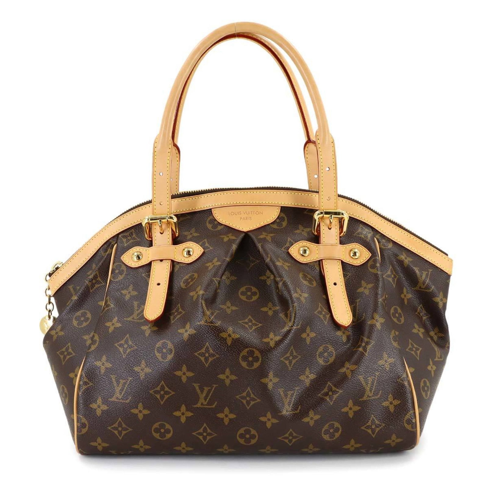 Louis Vuitton Monogram Tote Bag: Louis Vuitton Monogram Tote Bag Experience the timeless elegance of Louis Vuitton with this stunning Monogram Tote Bag, boasting the iconic interlocking LV monogram in rich brown hues. In mint conditi