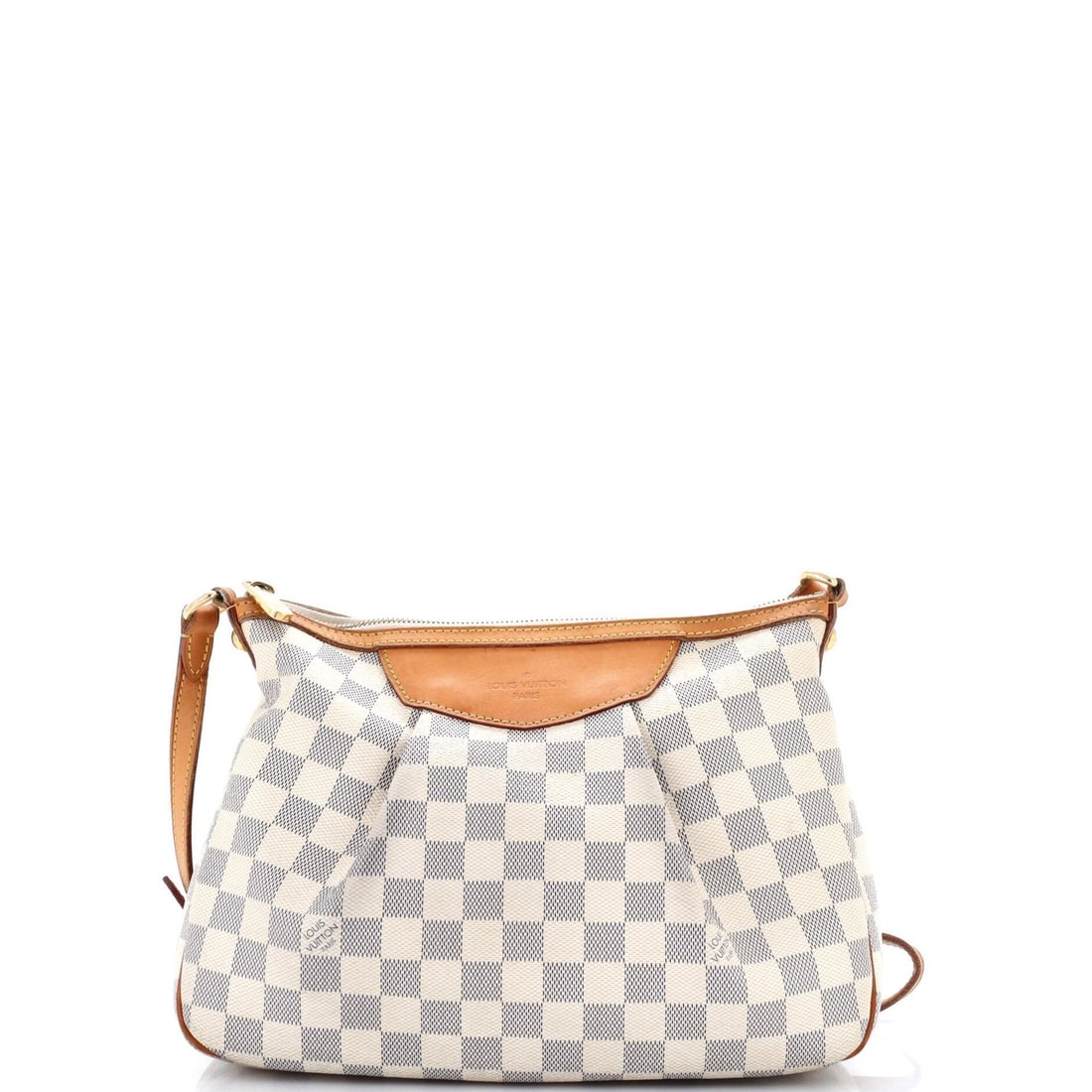 Louis Vuitton Siracusa Damier PM Handbag: Louis Vuitton Siracusa Damier PM Handbag The iconic Louis Vuitton Siracusa Damier PM handbag is a timeless classic, boasting its signature canvas-coated exterior and neutral color palette that exudes