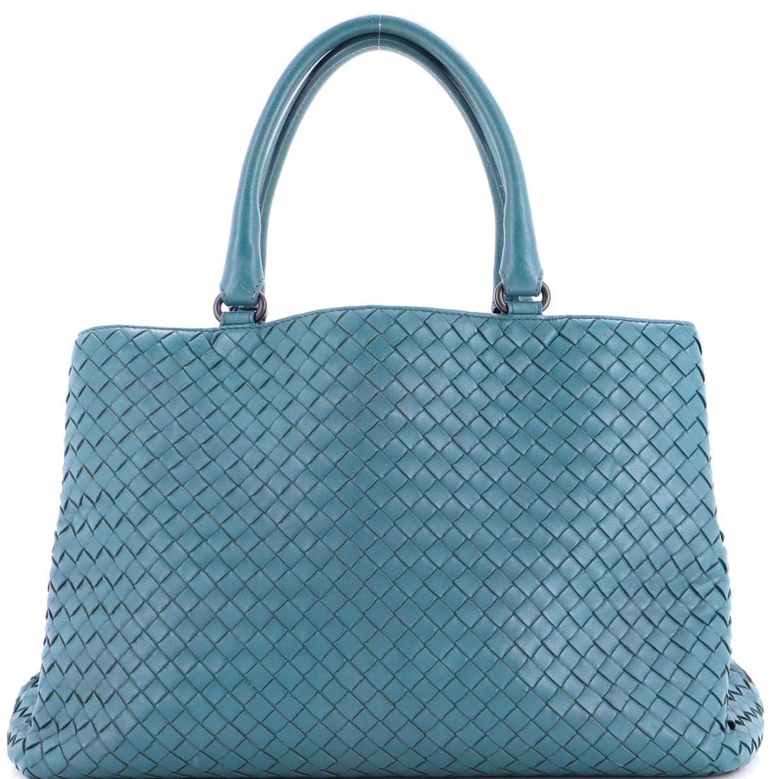 Large Bottega Veneta Milano Tote Intrecciato Nappa: Large Bottega Veneta Milano Tote Intrecciato Nappa Experience the timeless elegance of Bottega Veneta's iconic Milano Tote, crafted from rich green Intrecciato Nappa leather that develops a beautiful