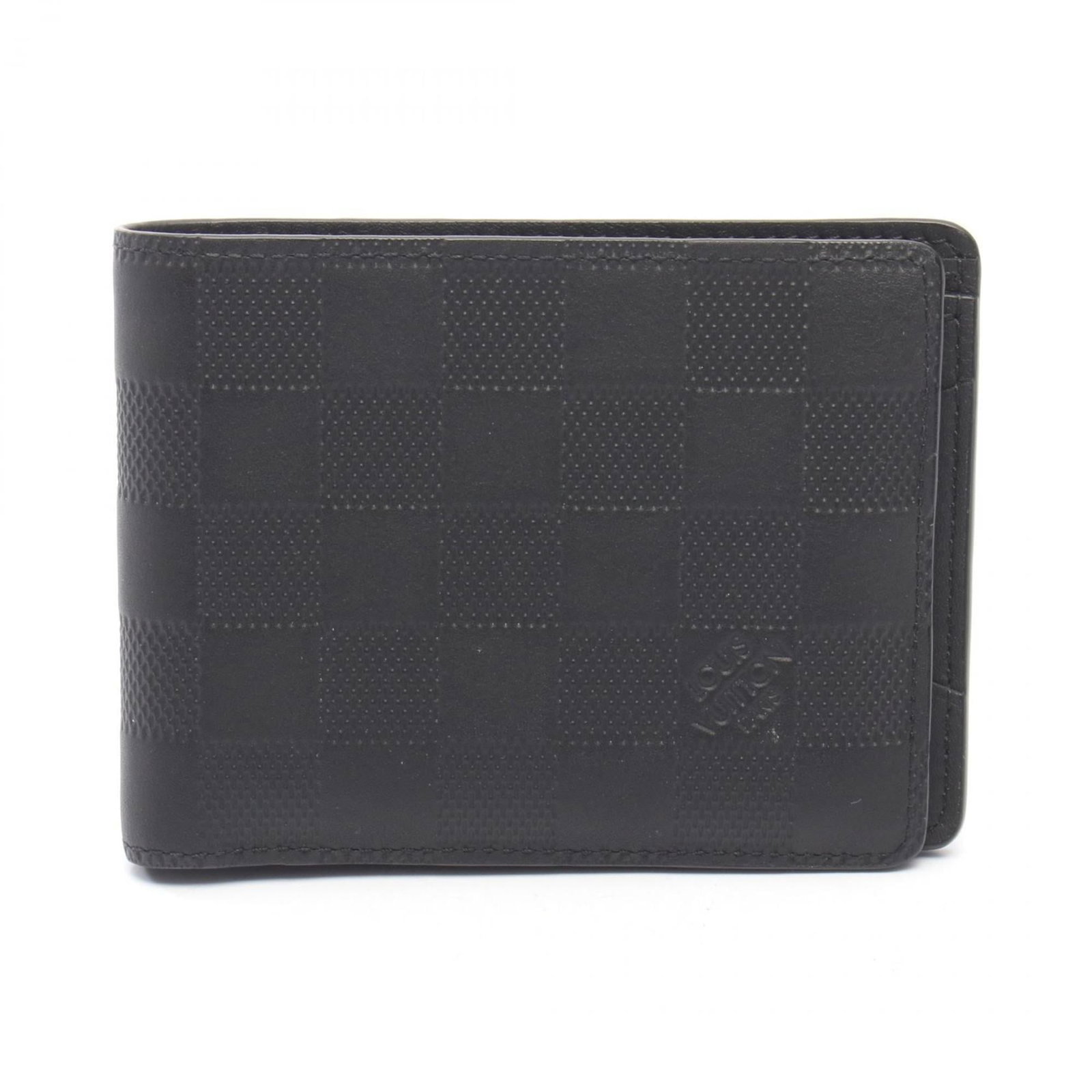 Louis Vuitton Bi-Fold Leather Wallet: Louis Vuitton Bi-Fold Leather Wallet A sleek and sophisticated accessory for the modern gentleman, this Louis Vuitton bi-fold leather wallet boasts classic design with a touch of luxury. Made from hig