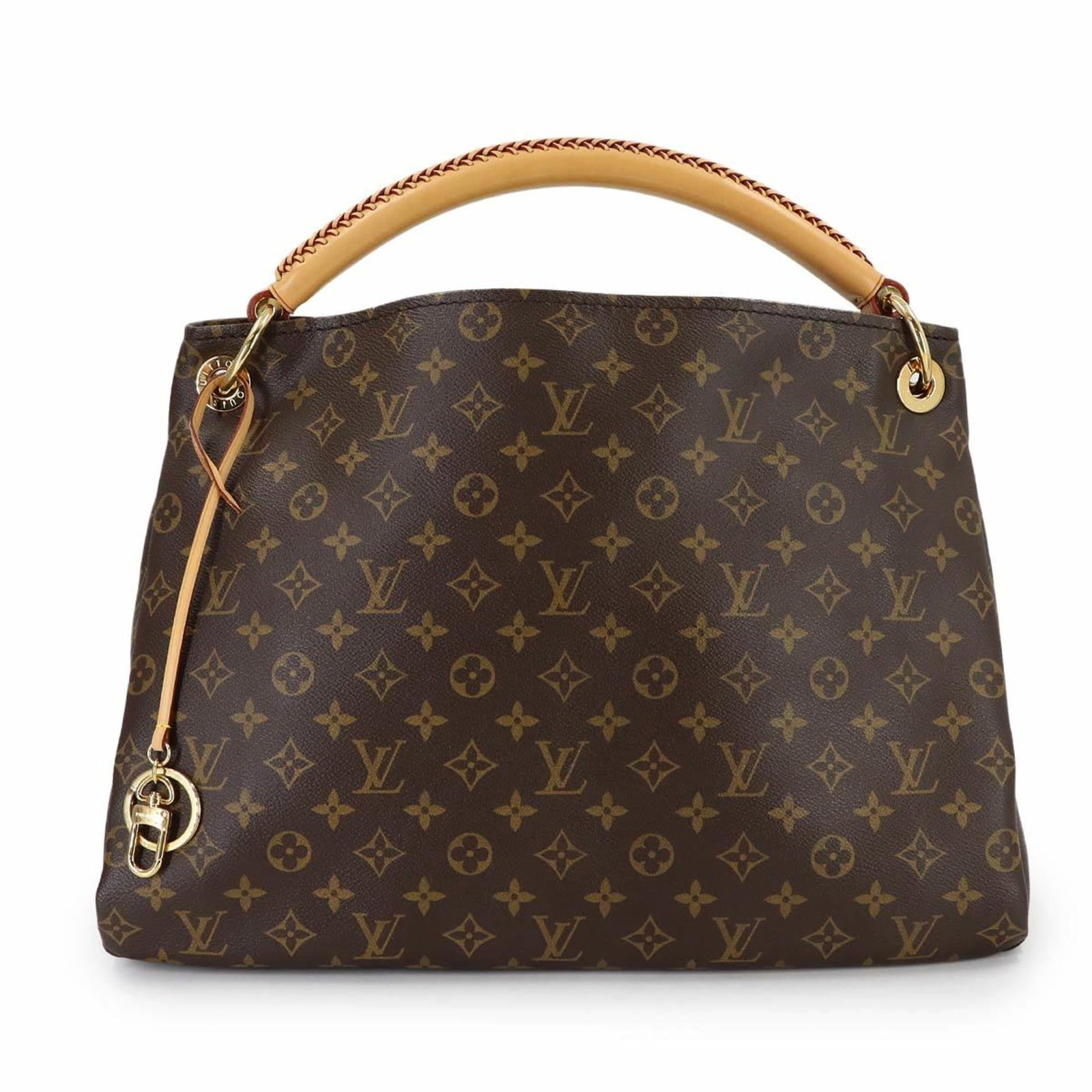 Louis Vuitton Monogram Shoulder Bag: Louis Vuitton Monogram Shoulder Bag Experience the timeless elegance of Louis Vuitton with this stunning Monogram shoulder bag, boasting the iconic interlocking LV monogram in rich brown hues. In mint