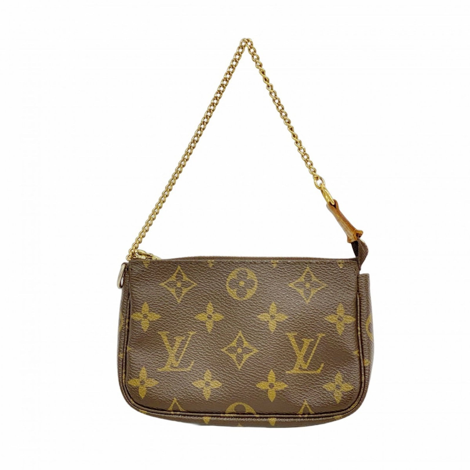 Pouch Louis Vuitton: Pouch Louis Vuitton A pre-owned Louis Vuitton pouch in rich, brown leather adds a touch of timeless sophistication to any outfit. With its classic design and durable construction, this versatile