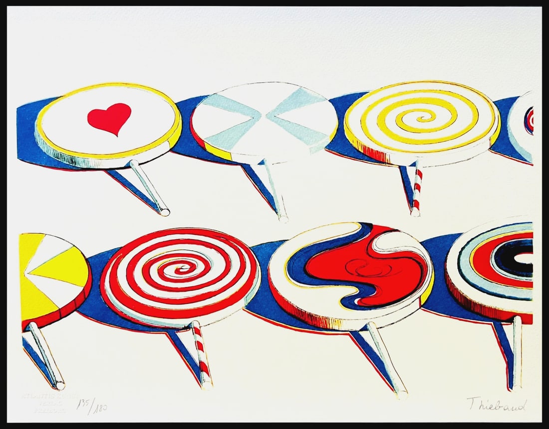 Lithograph Wayne Thiebaud: Lithograph Wayne Thiebaud This listing features Lithograph Wayne Thiebaud. Item specifics are provided below. Item Specifics: Country Of Origin: United States Product Disclaimer: Please review the ful