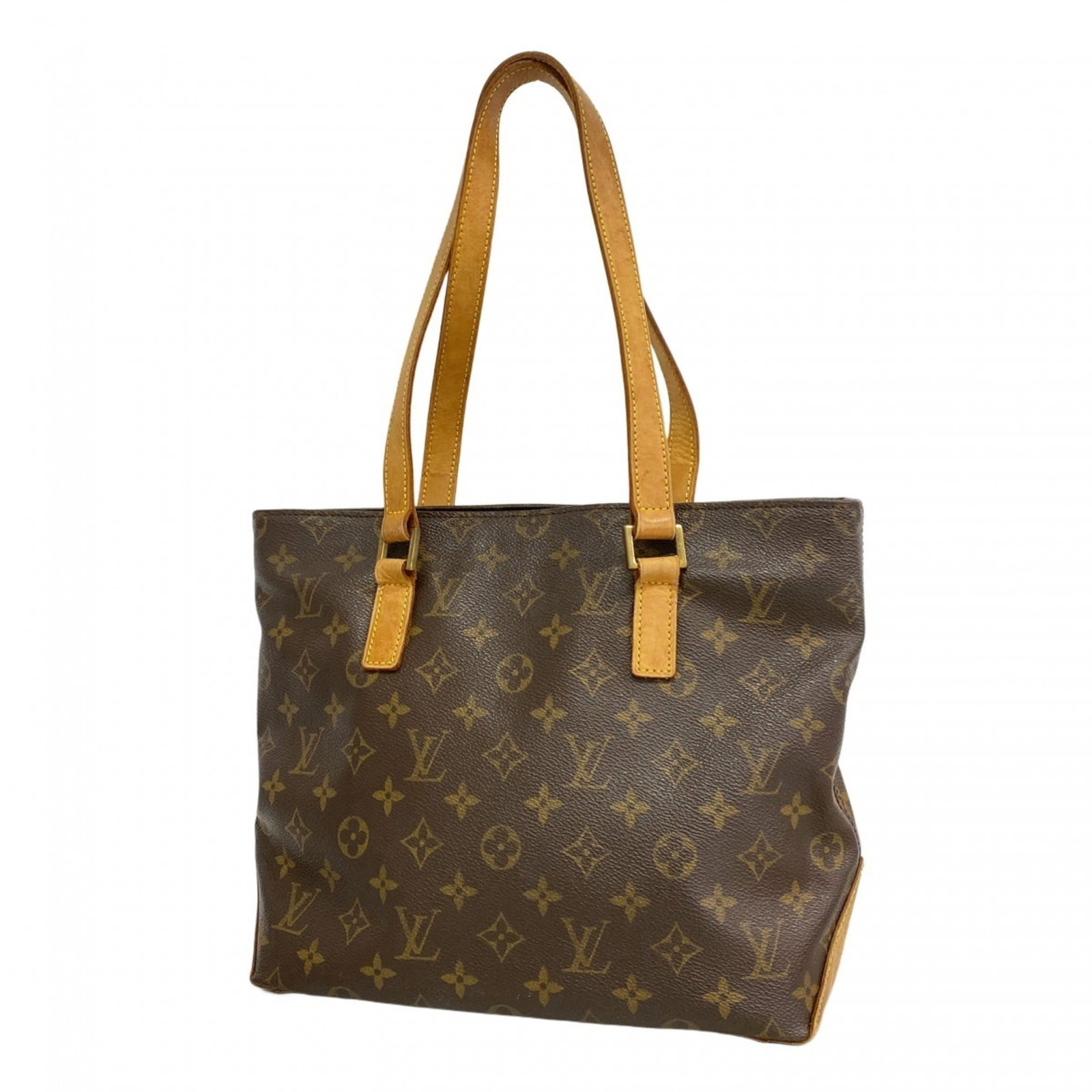 Bag Louis Vuitton Tote: Bag Louis Vuitton Tote A timeless classic, this pre-owned Louis Vuitton tote bag boasts the iconic monogram pattern and rich brown leather finish that exudes sophistication and elegance. With its spac