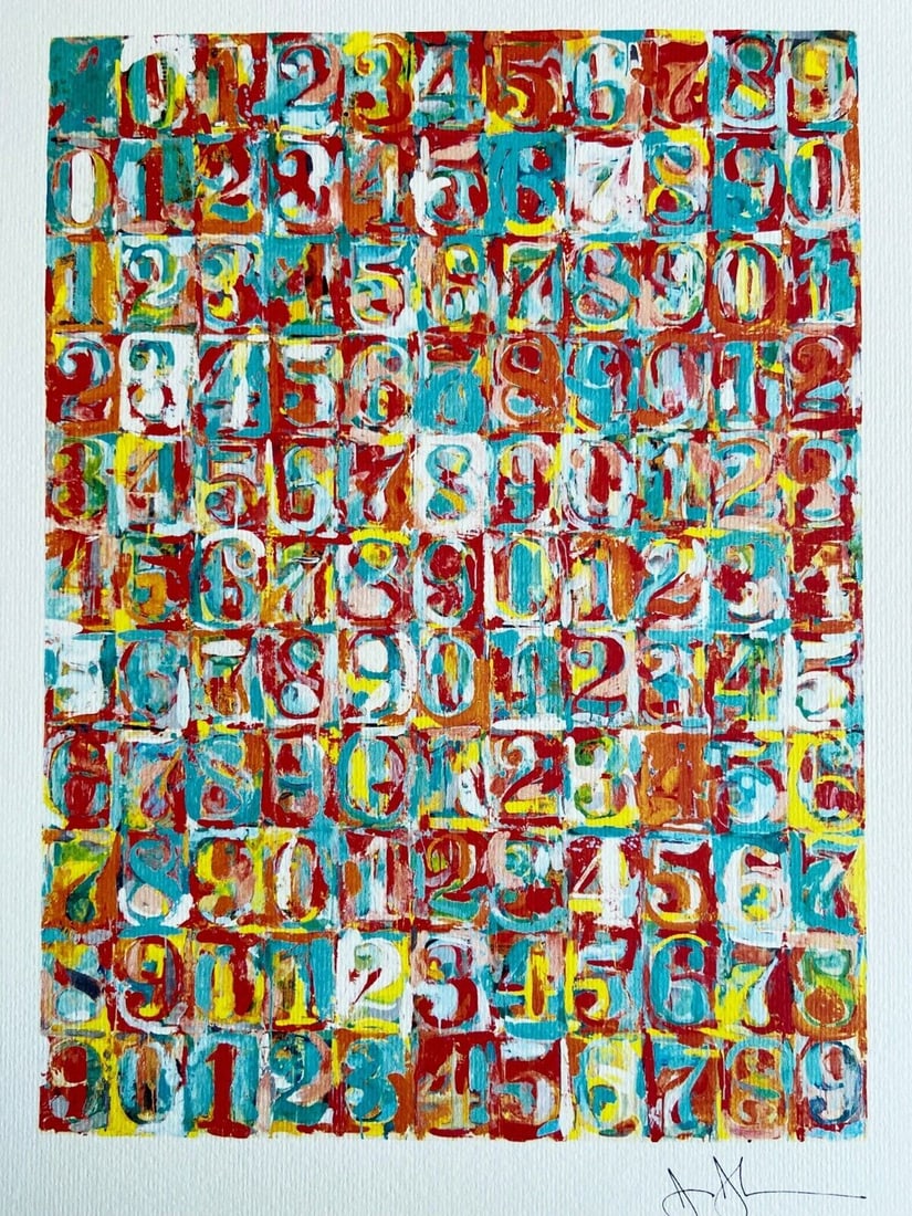 Published Jasper Johns Lithograph Met Museum Numbered Op: Published Jasper Johns Lithograph Met Museum Numbered Op A rare opportunity to own a piece of art history, this published lithograph by Jasper Johns is a standout in any collection. Printed in 1978 an