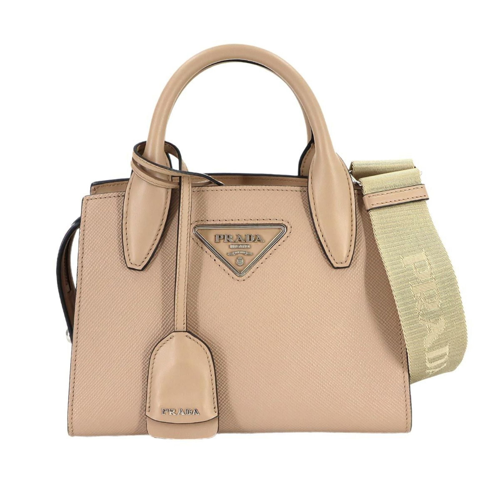Saffiano Prada Shoulder Bag: Saffiano Prada Shoulder Bag Experience the timeless elegance of Prada's Saffiano shoulder bag, crafted from premium Saffiano leather for durability and sophistication. This beautifully designed bag bo