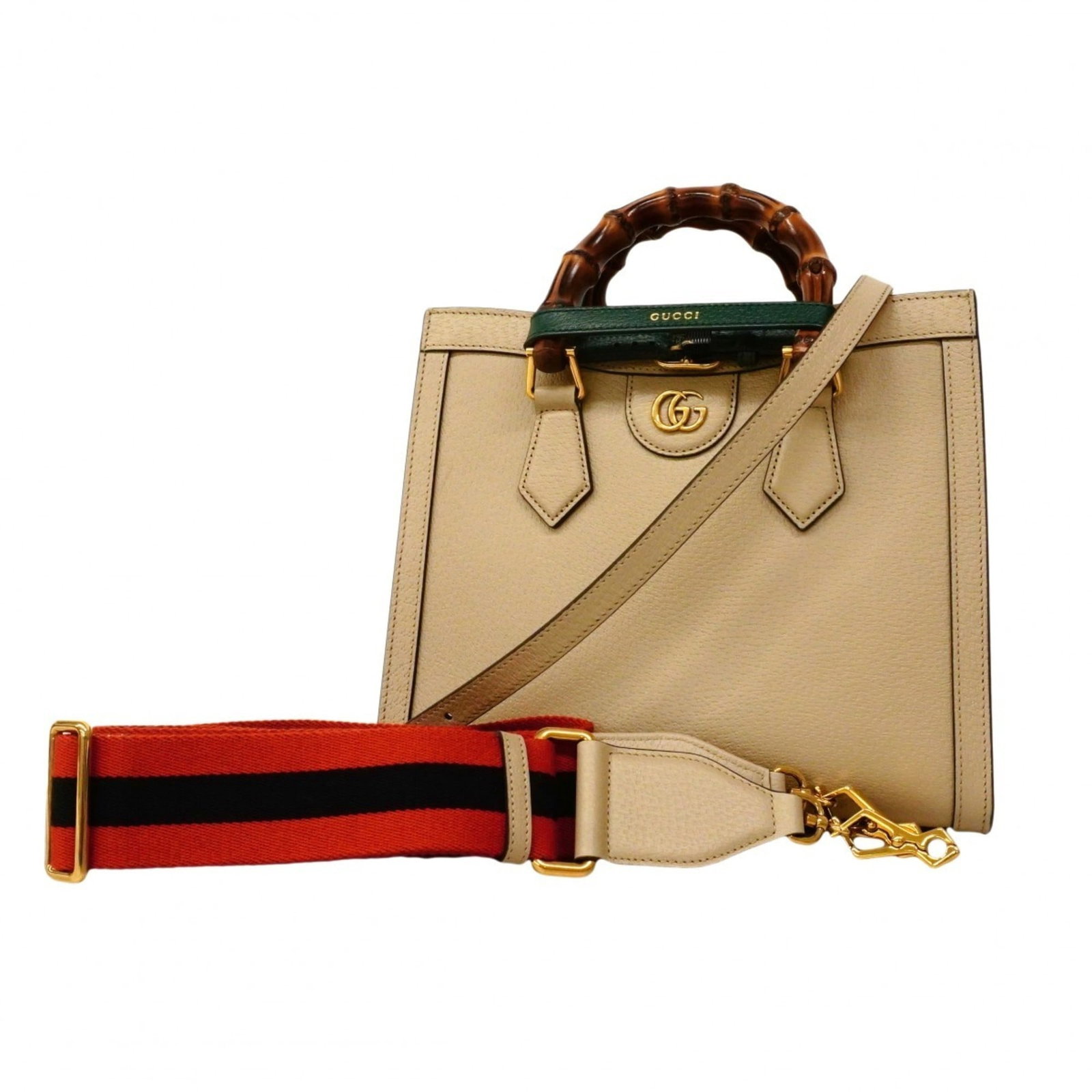 Gucci Leather Handbag: Gucci Leather Handbag A timeless Gucci leather handbag in rich brown, adorned with elegant gold hardware, adds a touch of sophistication to any outfit. With its classic design and premium materials, t