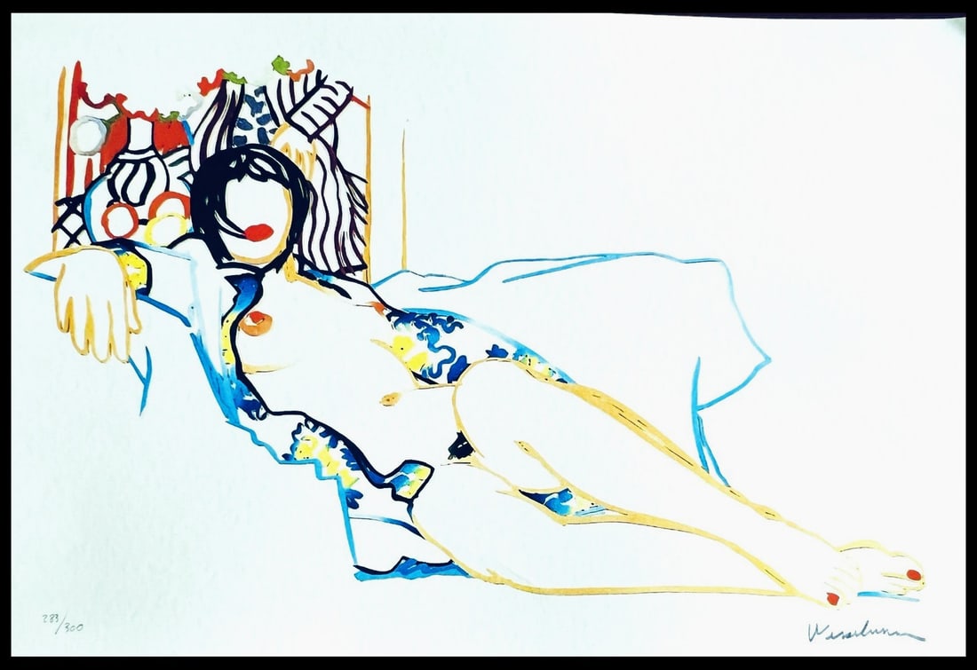 Wesselmann Lithograph, Handmade, Numbered 7: Wesselmann Lithograph, Handmade, Numbered 7 A rare opportunity to own a piece of art history, this limited edition lithograph by Tom Wesselmann is a standout in any collection. Printed in 2005 as part
