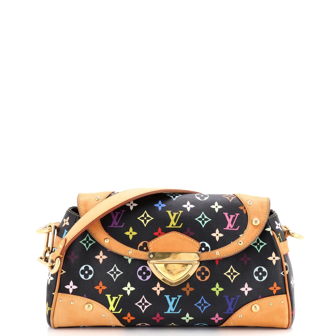 Louis Vuitton MM Multicolor Monogram Beverly Handbag: Louis Vuitton MM Multicolor Monogram Beverly Handbag A true luxury icon, the Louis Vuitton MM Multicolor Monogram Beverly Handbag boasts a striking multicolored monogram pattern against a sleek black
