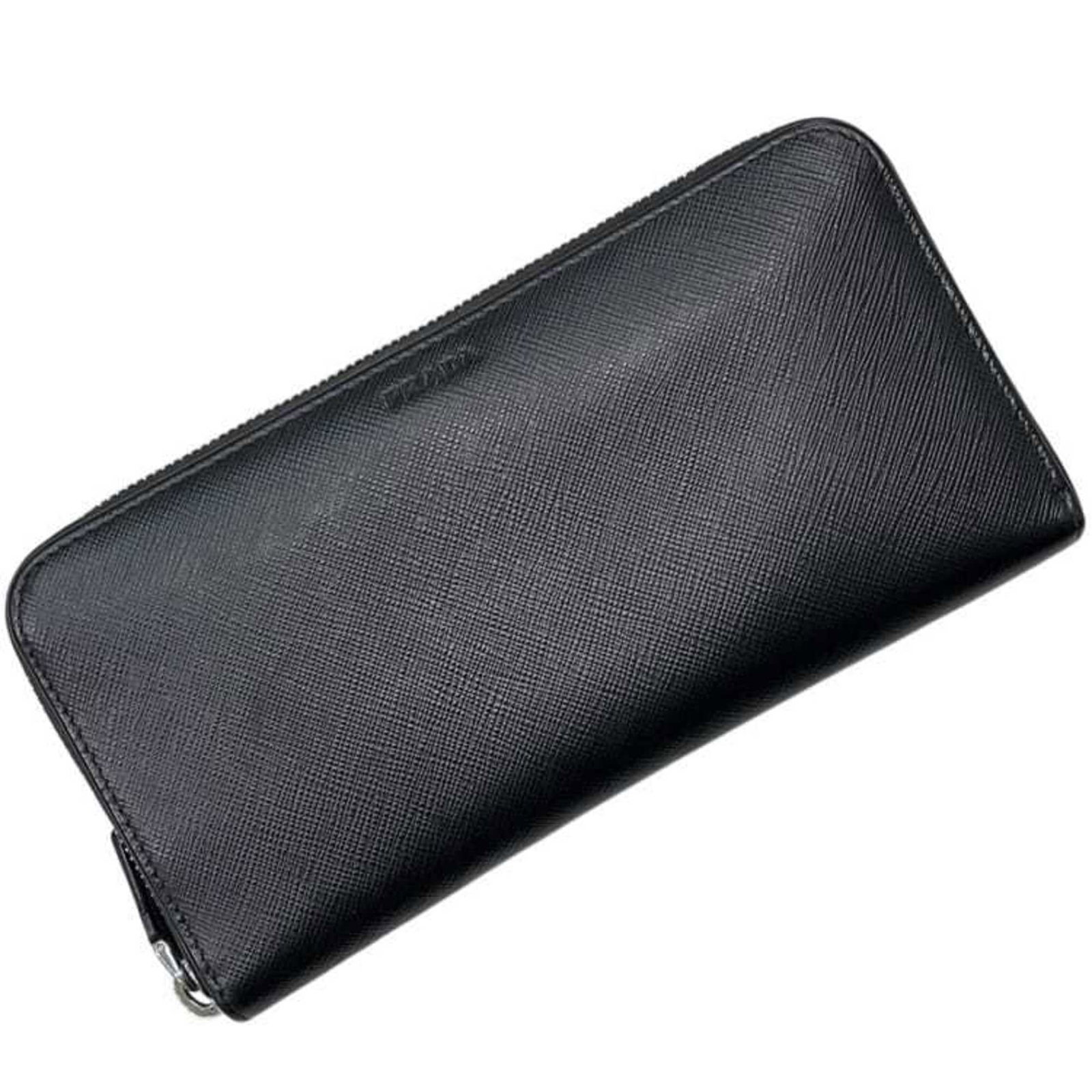 Prada Bi-Fold Saffiano Wallet: Prada Bi-Fold Saffiano Wallet A sleek and sophisticated accessory for the modern woman, this Prada Bi-Fold Saffiano wallet boasts the iconic brand's signature durability and style. Made from high-qual