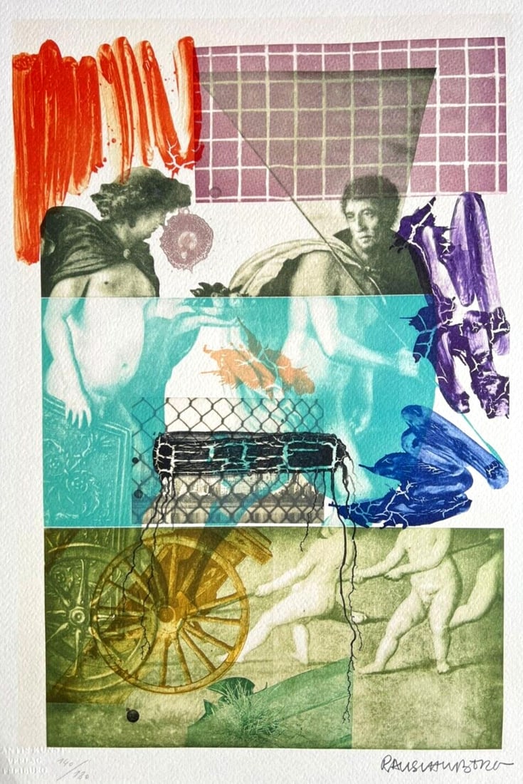 180 Robert Rauschenberg Lithograph Op Numbered: 180 Robert Rauschenberg Lithograph Op Numbered A rare opportunity to own a piece of art history, this 180 Robert Rauschenberg lithograph is a highly sought-after print from the renowned artist's oeuvr